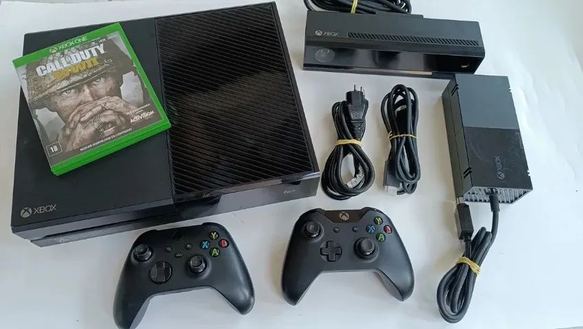 Xbox One Fat Hd 1tb Completo - 2 Controles + Kinect + Jogo