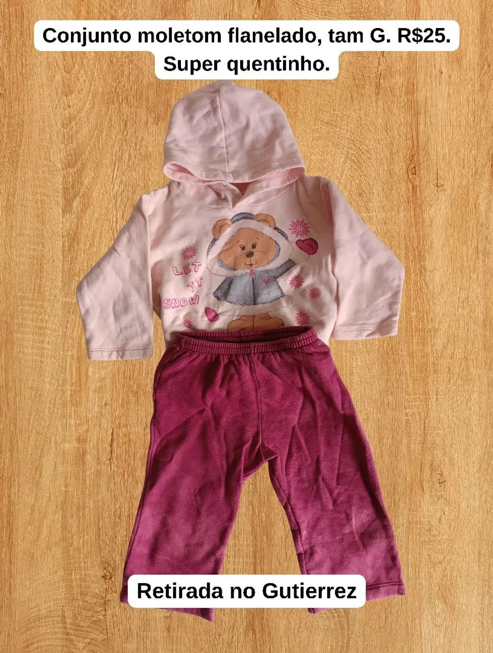 Conjunto Moletom flanelado 
