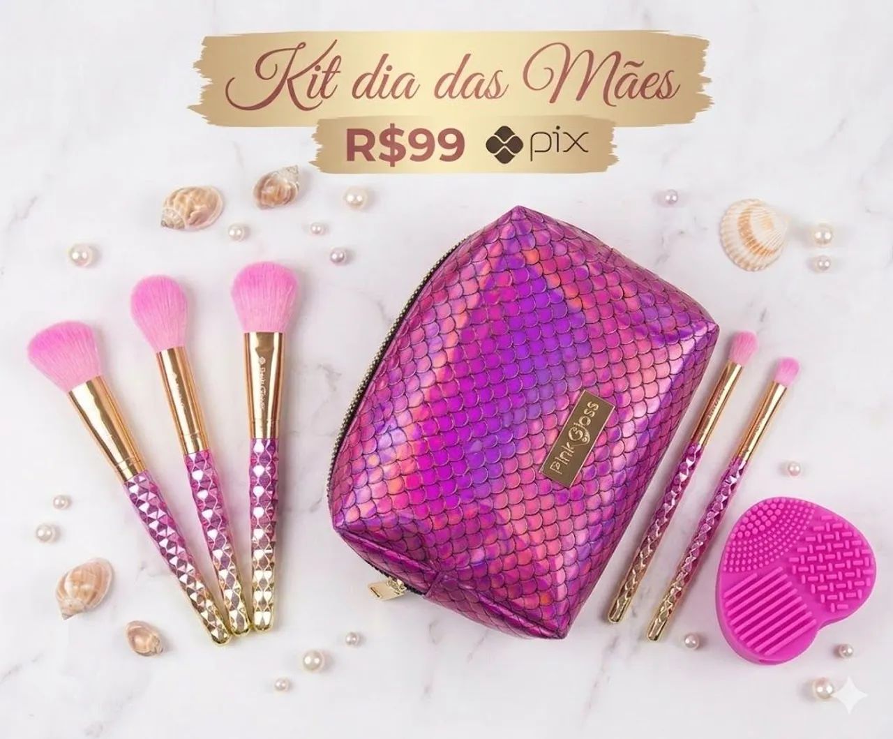 Kit pincéis 5 peças - Sereia ? 