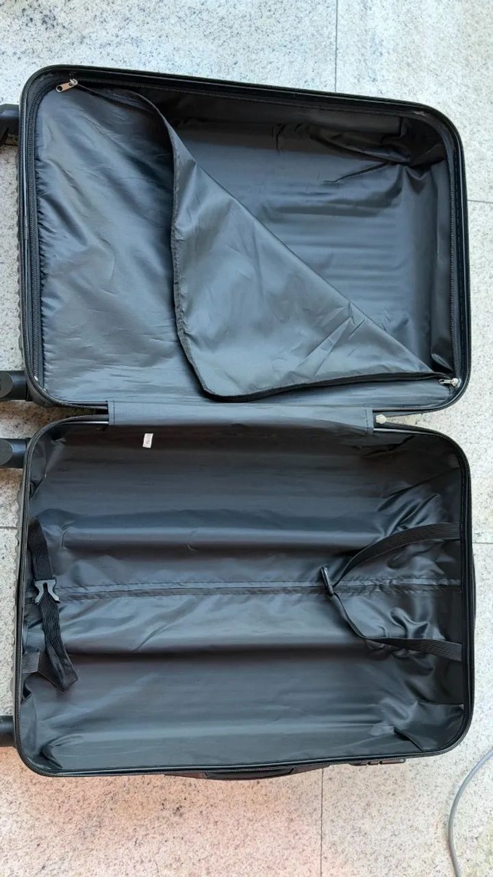 Mala de Viagem Rígida Preta Tamanho Médio - Foto 3