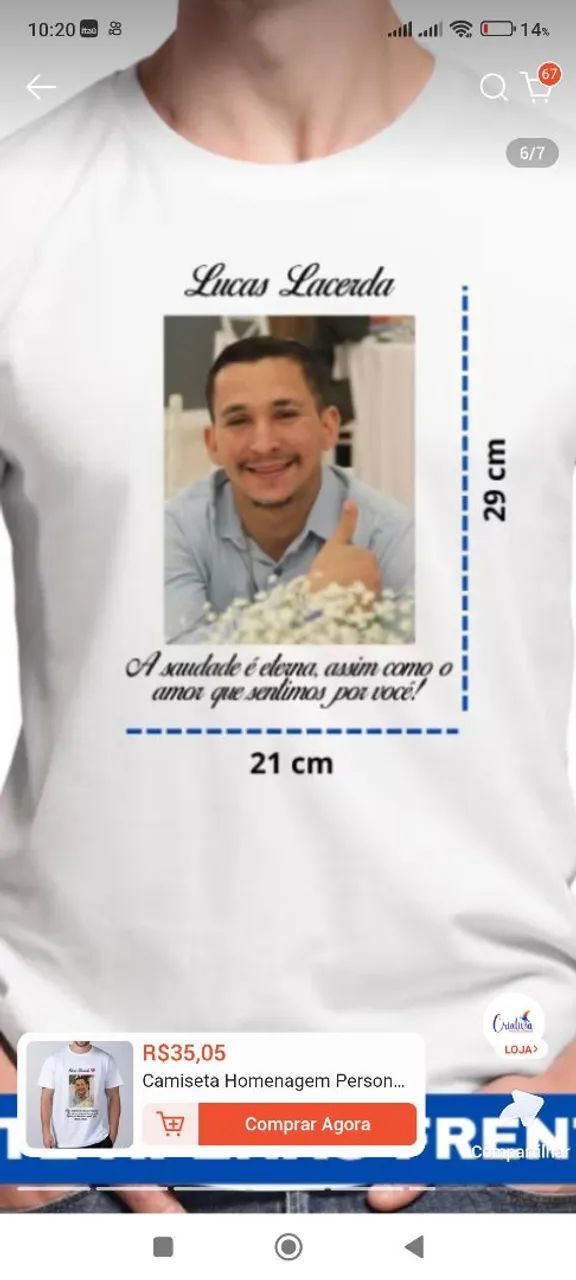 Camiseta saudades eternas  - Foto 2