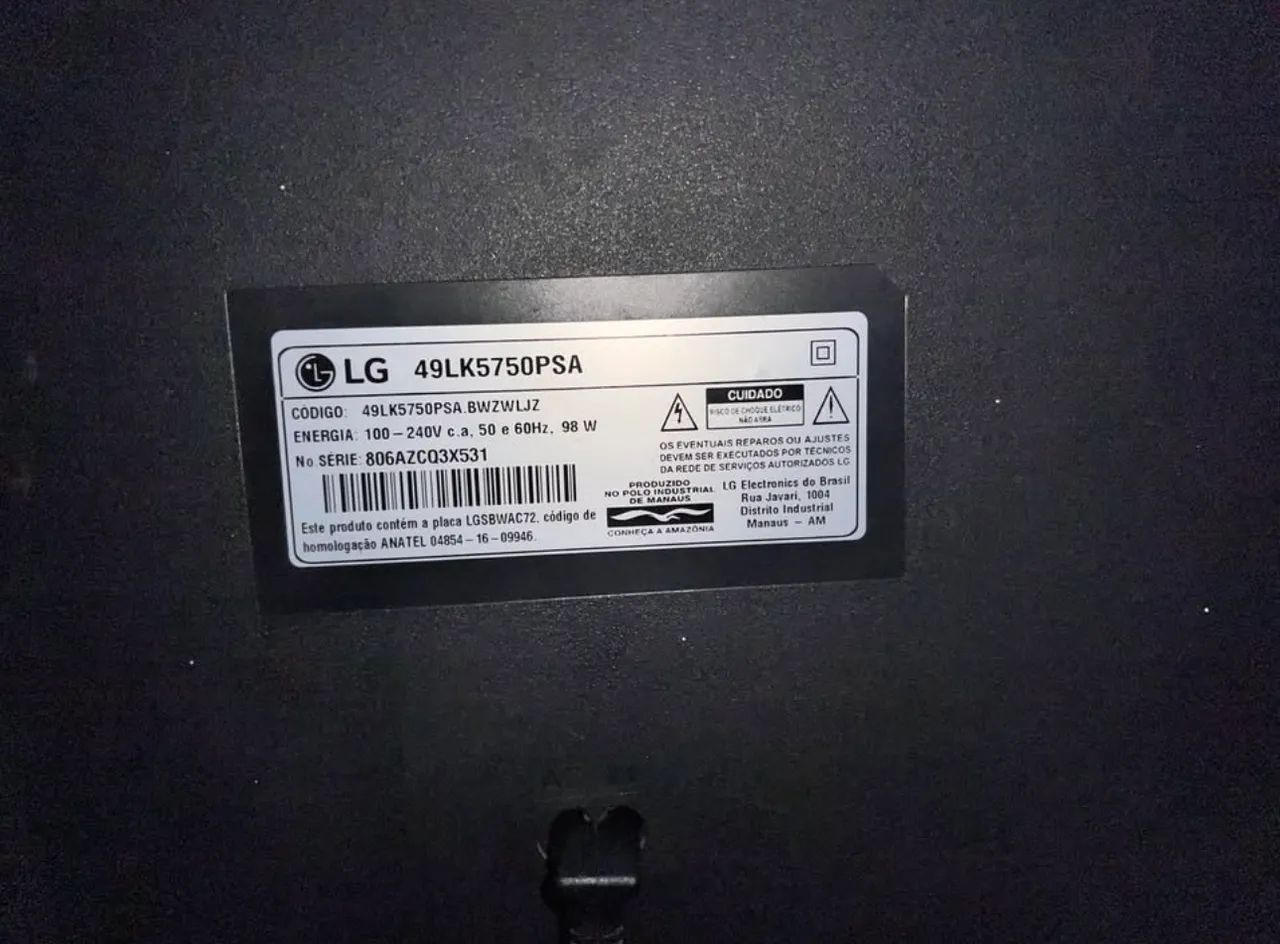 Smart TV LG 49 polegadas com defeito na tela - Foto 3