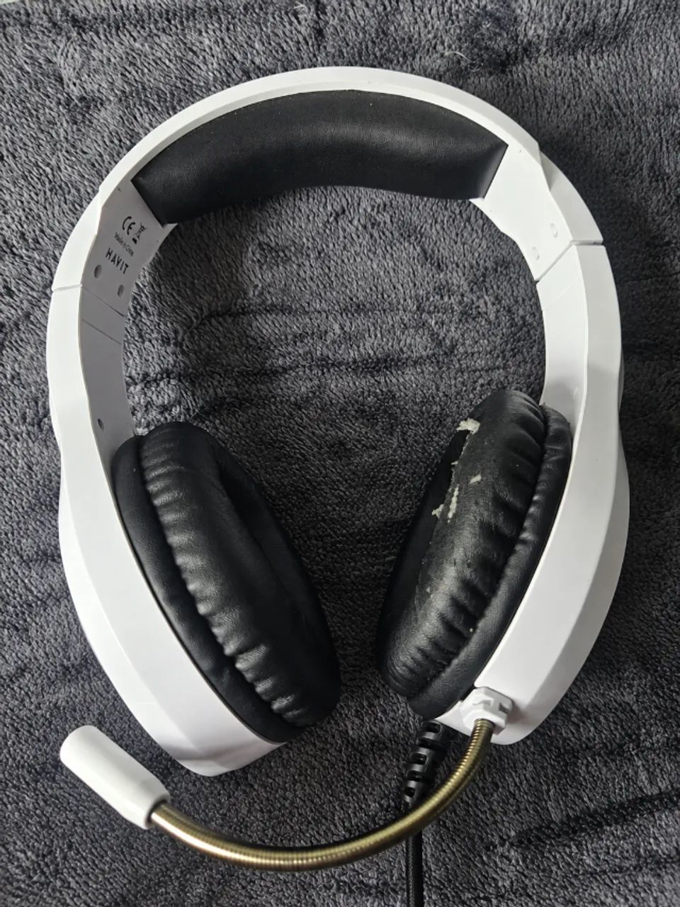 Headset Gamer Havit Branco com Microfone - Foto 3