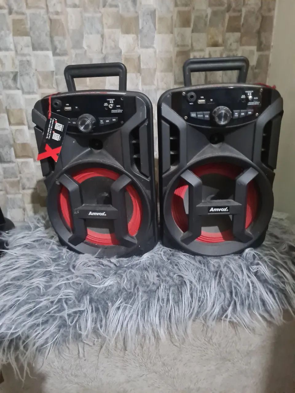 2 caixas de som amvox 180 wts aceito troca  - Foto 2