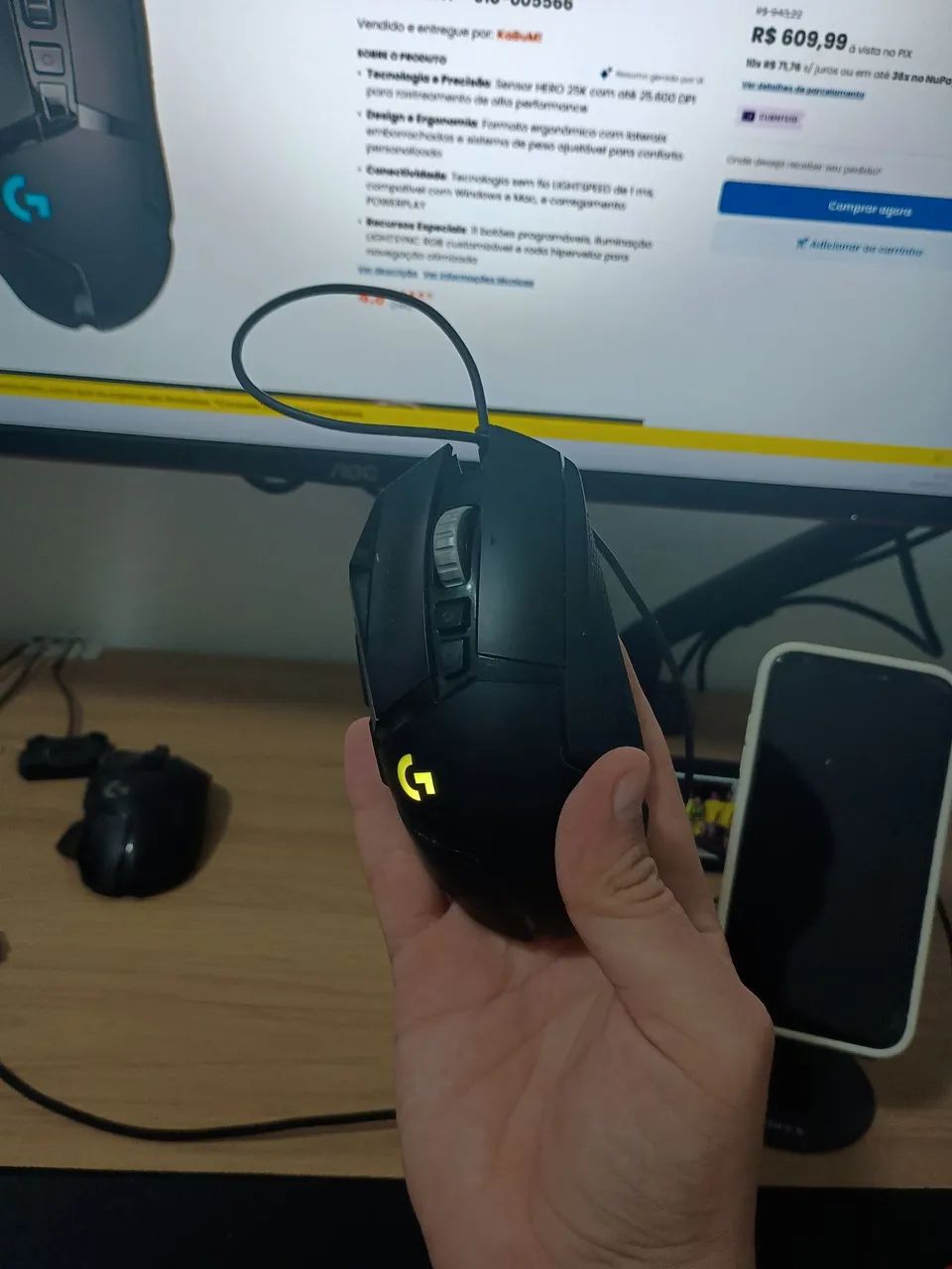Mouse Logitech G502 Original - Foto 3