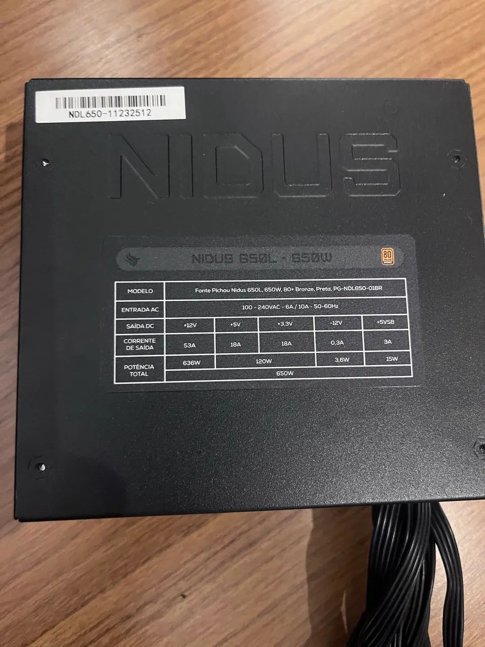 Fonte - 650W - NIDUS 650L