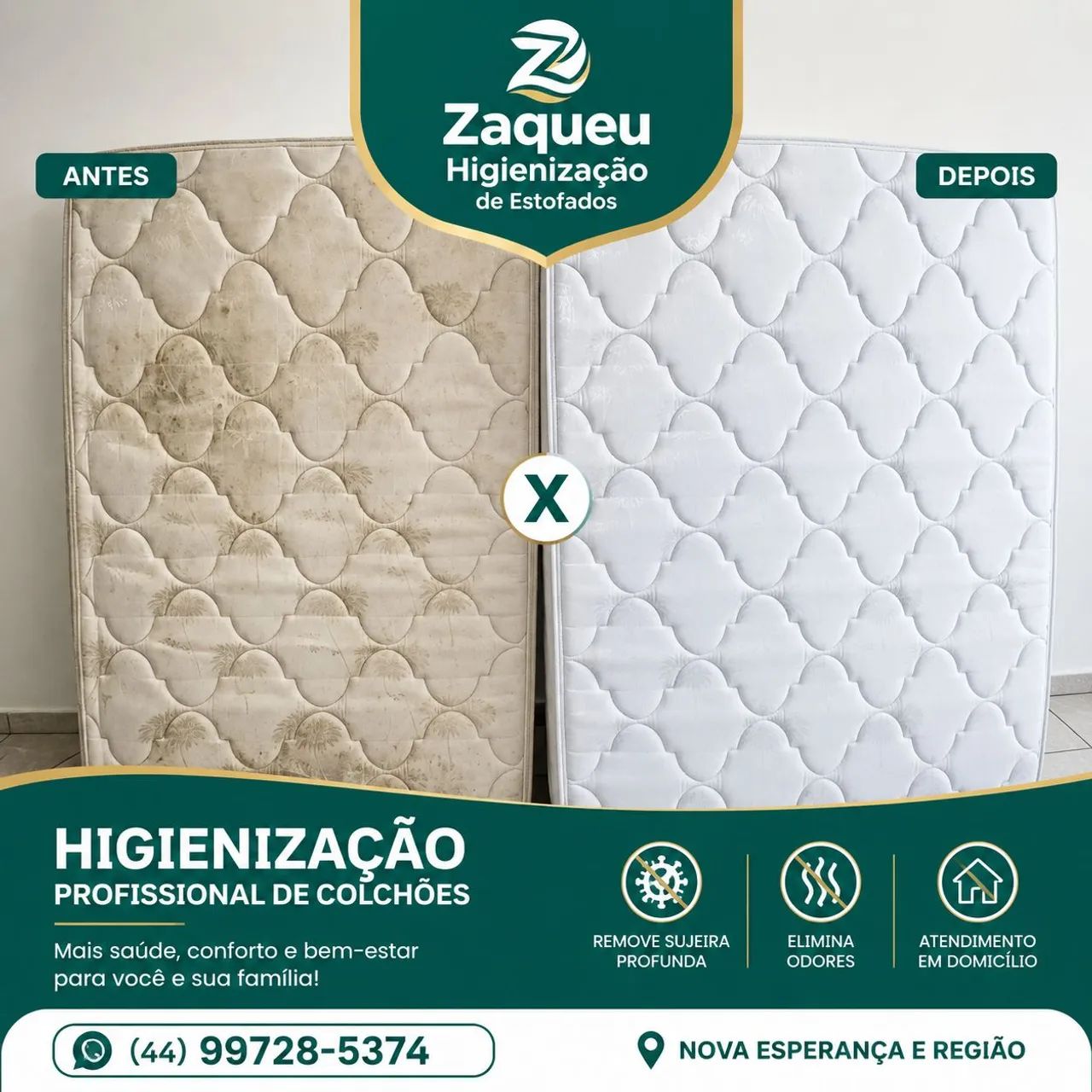 Higienização de Sofás, Colchões e Poltronas - Nova Esperança e Região 