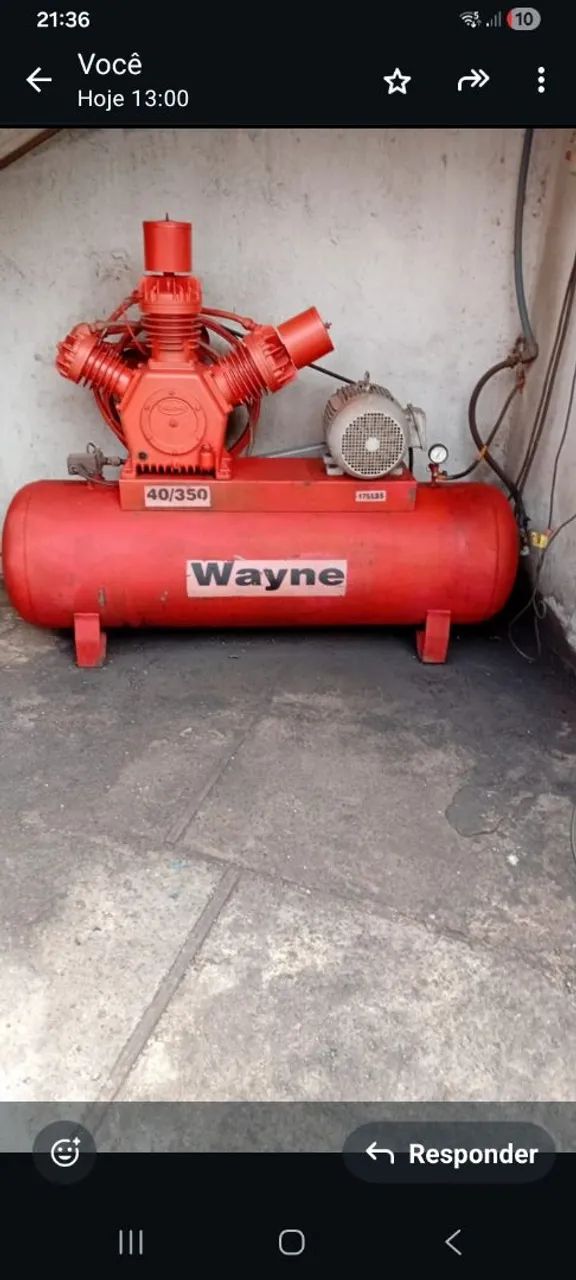Vendo compreensor de ar 40 pes motor 10 CV trifásico 