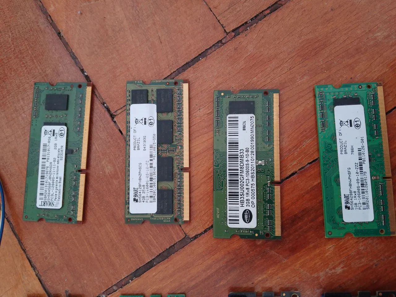 Lote de 4 Memória RAM DDR3 para Notebook