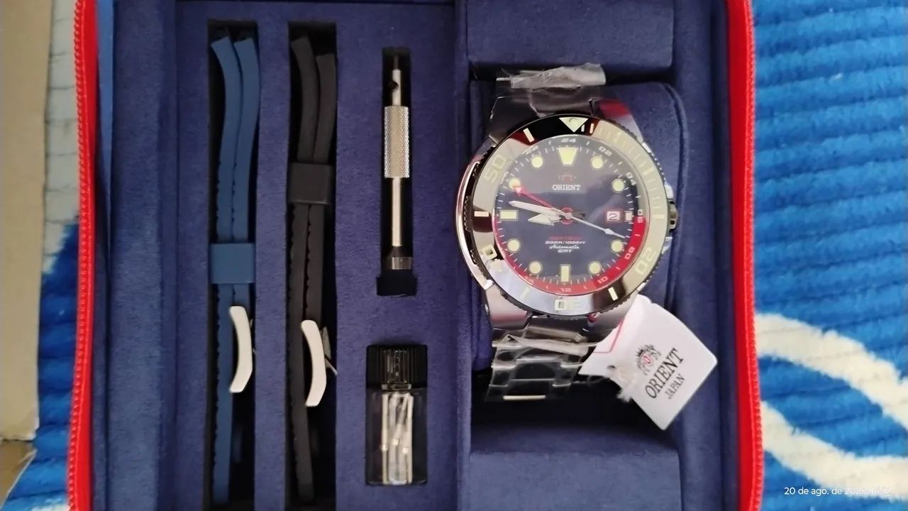ESTUDO LANCES !!! Relógio Orient Seatech GMT Titanium  - Foto 2