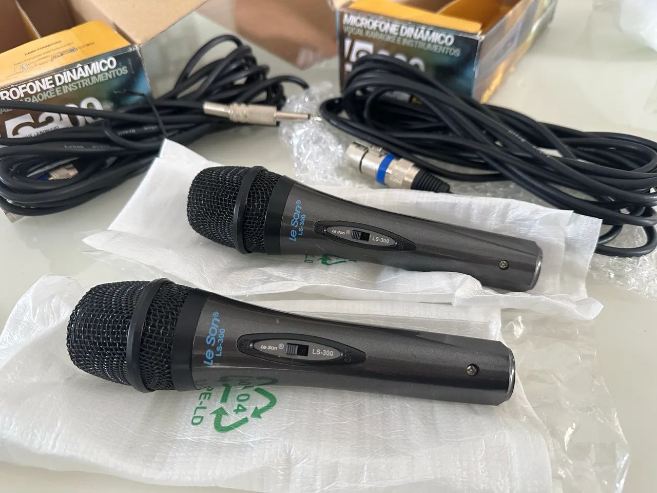 Kit 4 Microfones profissional 2 são novos Ls300 e 2 tectoy usado  - Foto 5