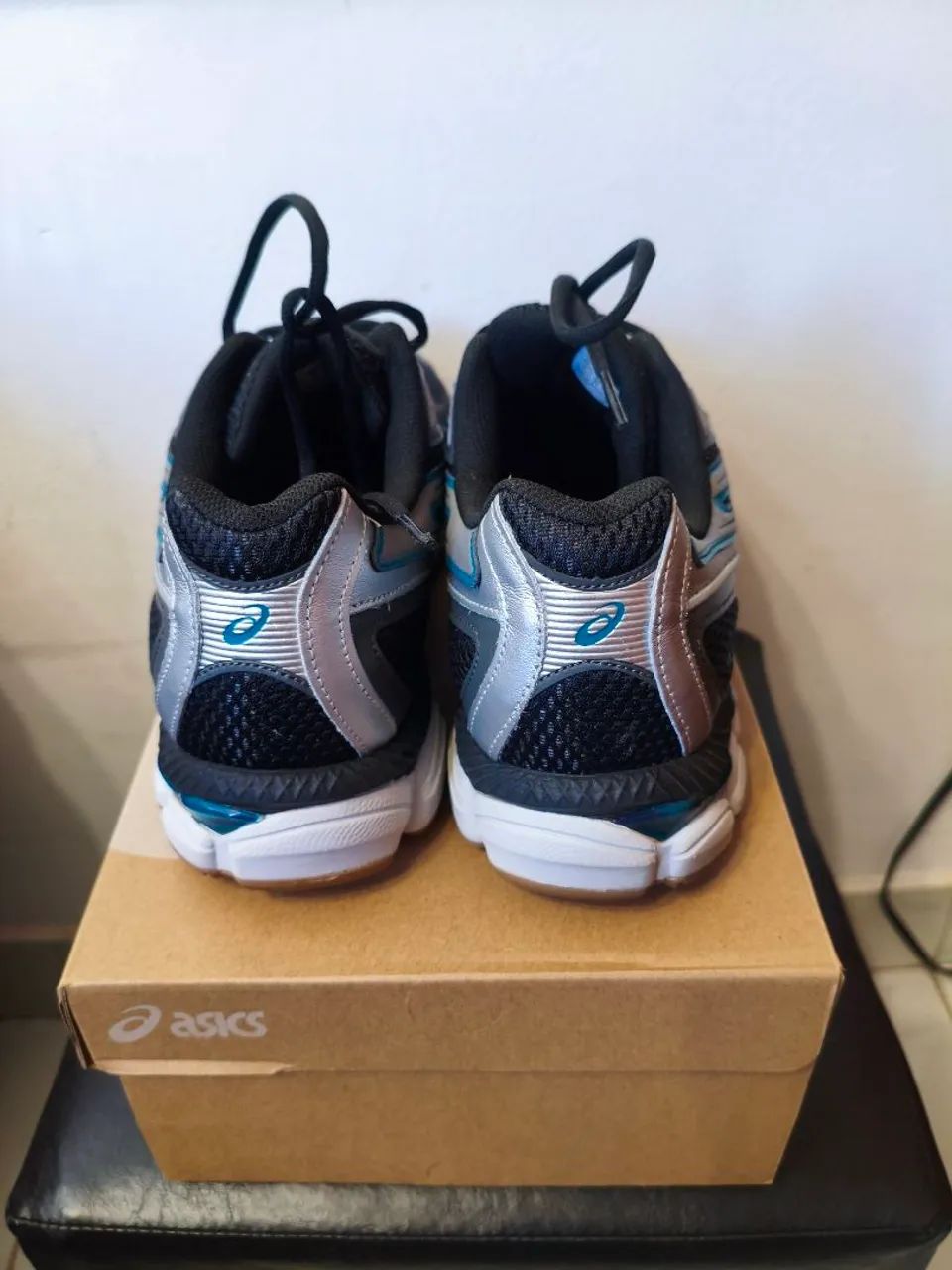 Tênis Asics NYC 2055 azul e prata 43 - Foto 4