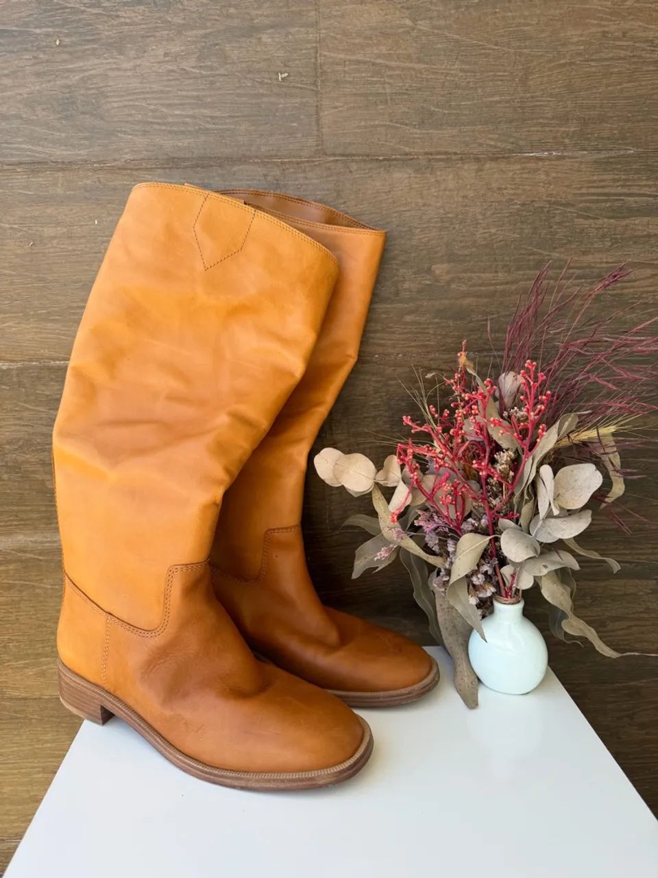 bota schutz cano alto caramelo 36 - Foto 2