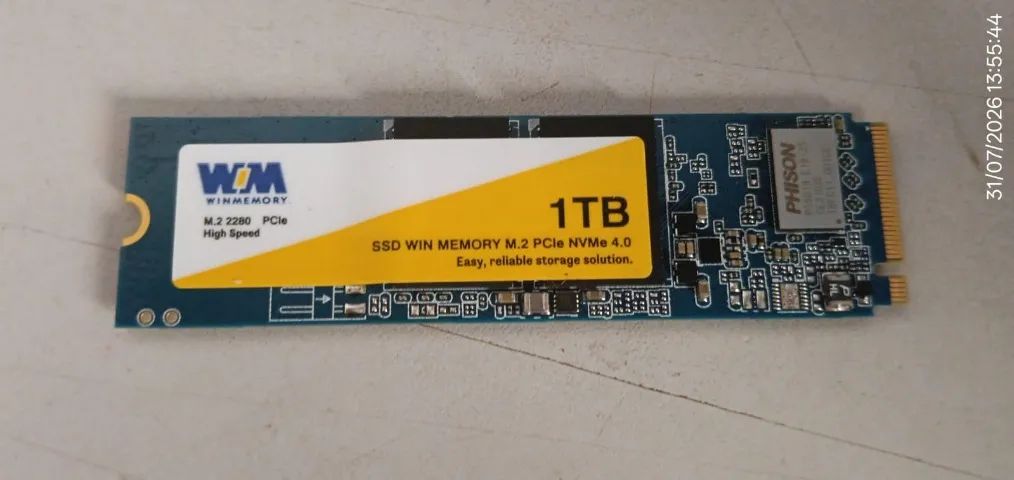 NMVE 1 TERABYTE NOVO SEM USO ZERO HORA DE USO 