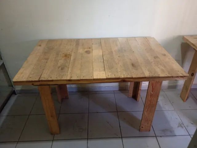 2 Mesas rústicas de madeira de Pallet - Foto 2