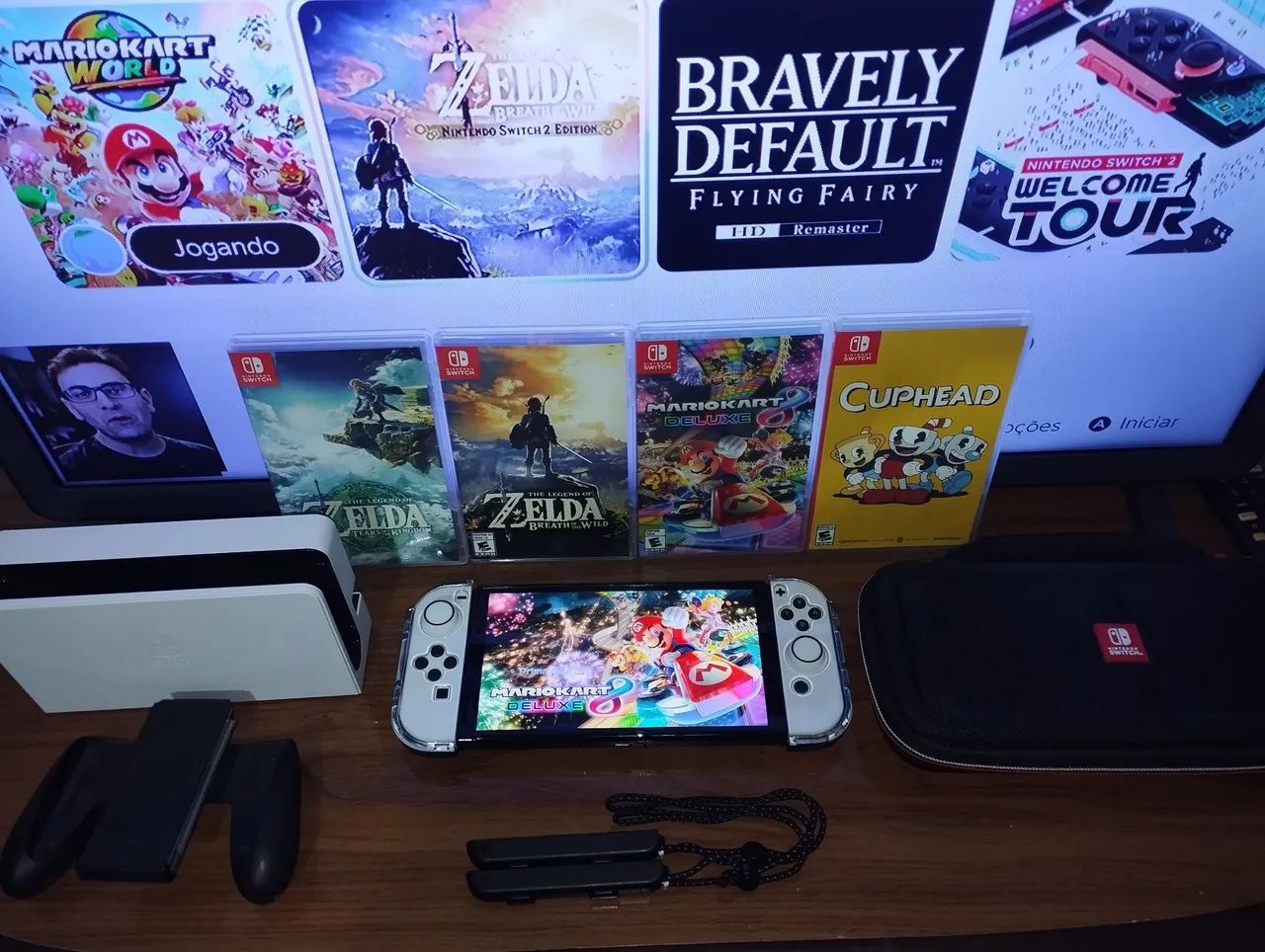 Nintendo Switch Oled + 04 Jogos físicos ( LEIA O ANÚNCIO