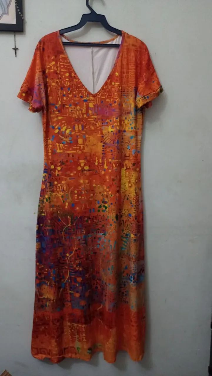 ? **VESTIDO DE MALHA ESTAMPADO - TAMANHO G** ? - Foto 2