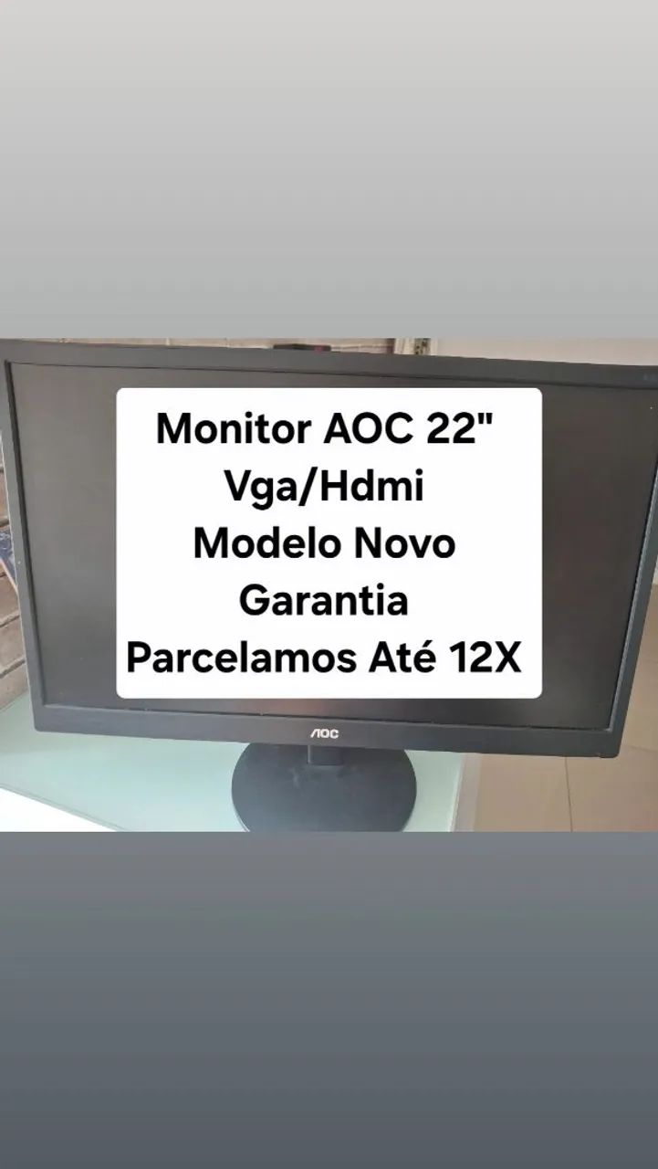 Monitor AOC 22" Vga / Hdmi - Garantia 