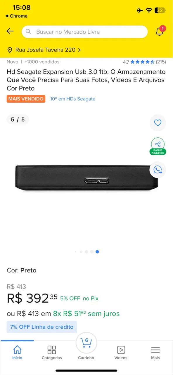 HD Seagate 480Gb - Foto 2