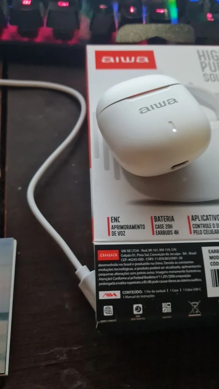 Fone de Ouvido  AWS-EB-05P TWS White Bluetooth