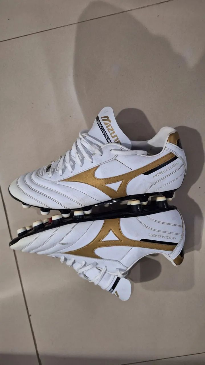 【15p】セオレム Chuteira campo MIZUNO MORELIA CLASSIC - Calçados Esportivos