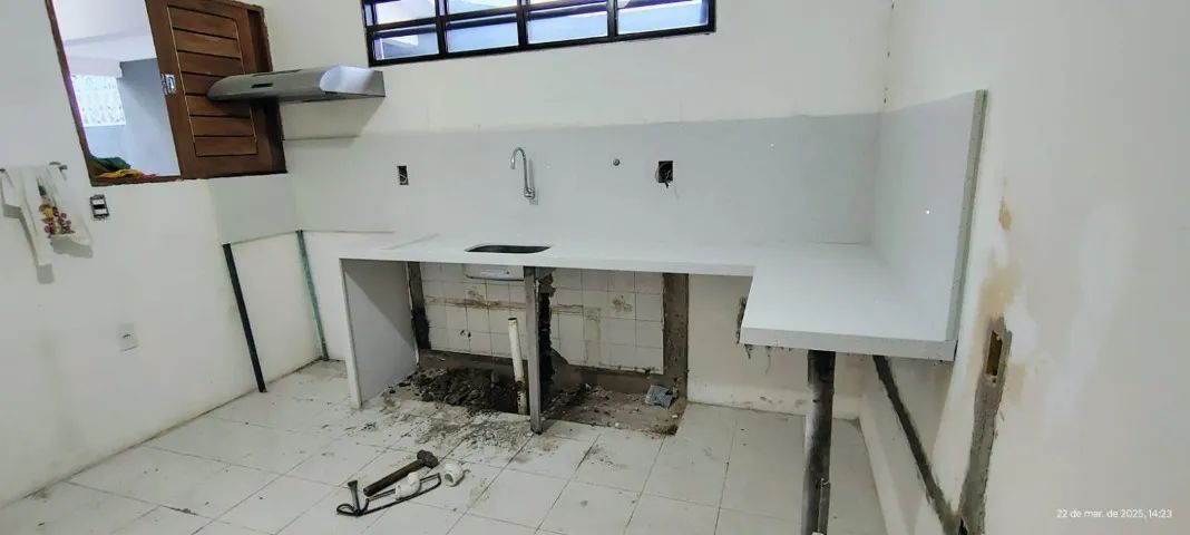 Bancada de cozinha quartzo branco 