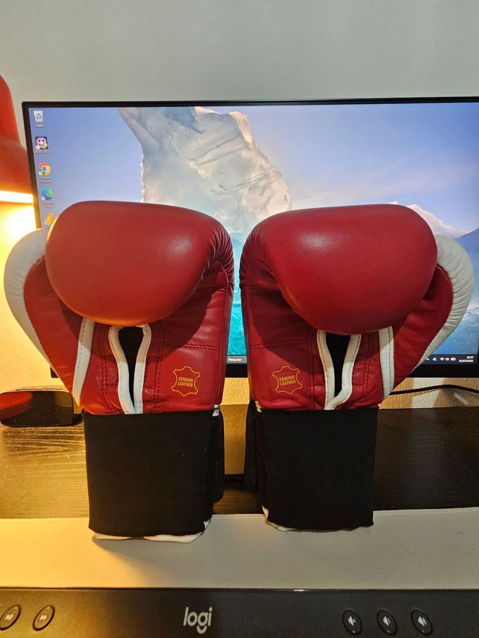 Luvas de boxe Title Gel 16 oz - couro legítimo  - Foto 2