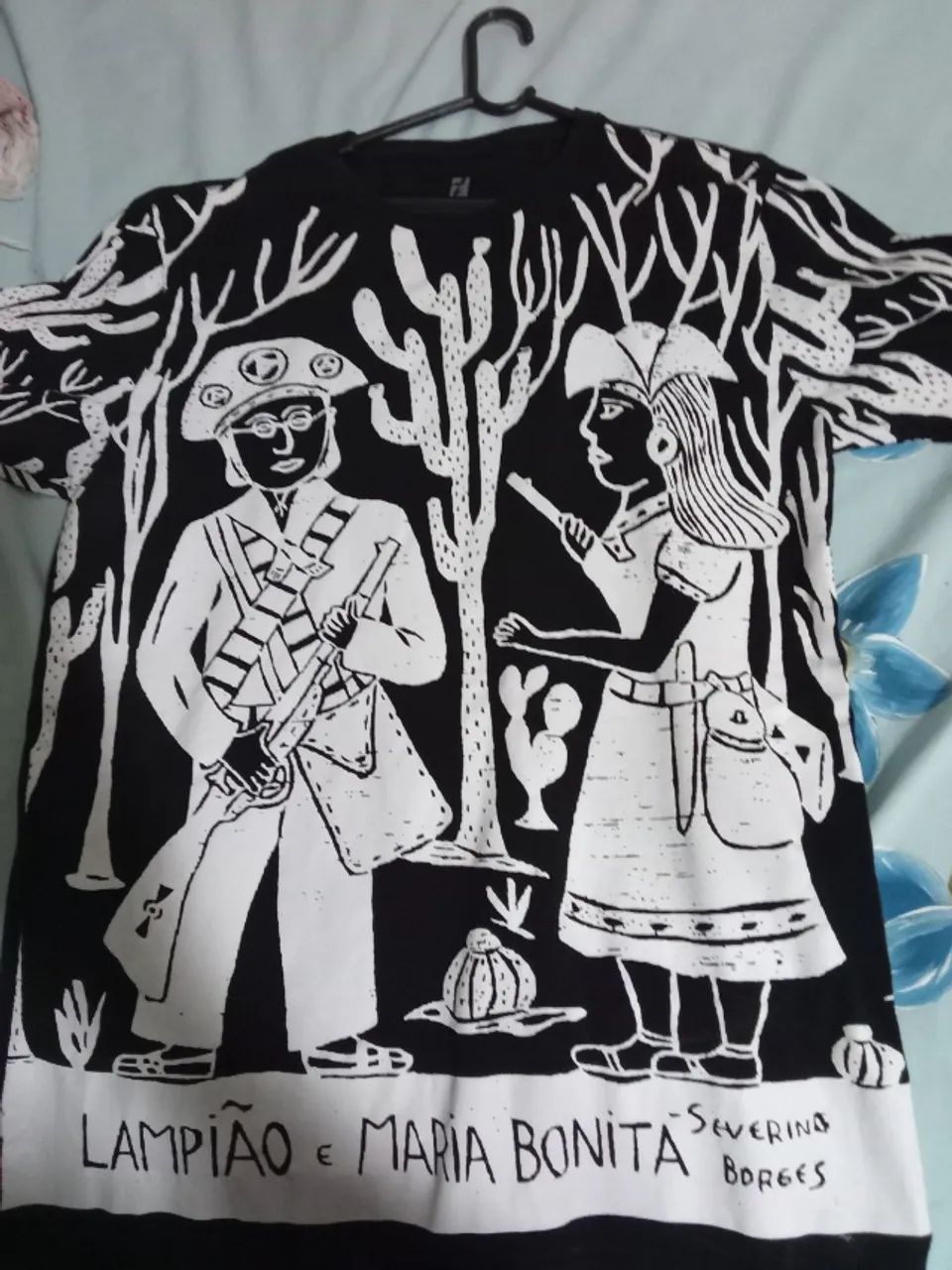 Camisa com arte de Xilogravura tema Pernambuco 