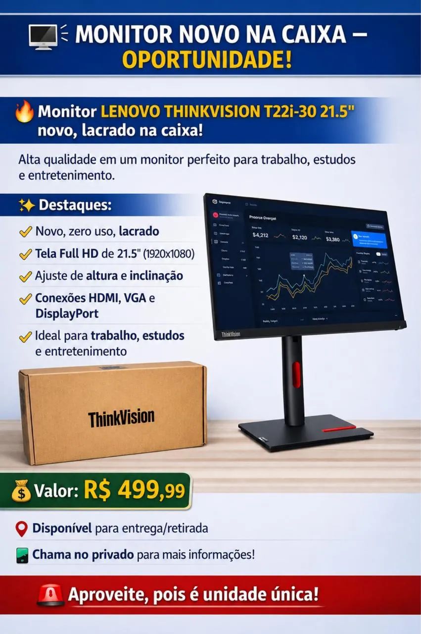 Monitor Lenovo 21,5p