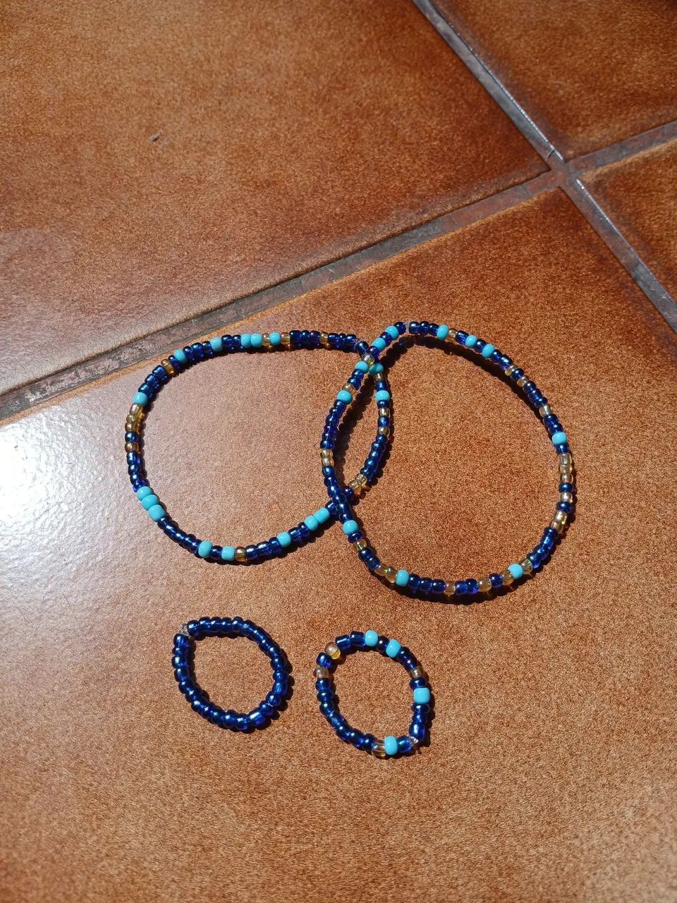 Conjunto mar pulseira e anel 