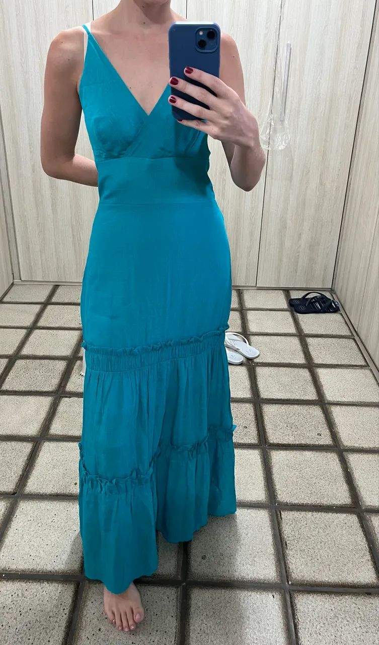 Vestido longo azul - Foto 4