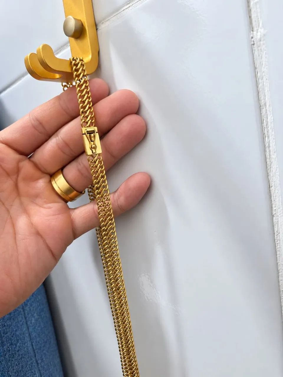 Cordão Lacraia 63g maciço ouro 18k - Foto 3