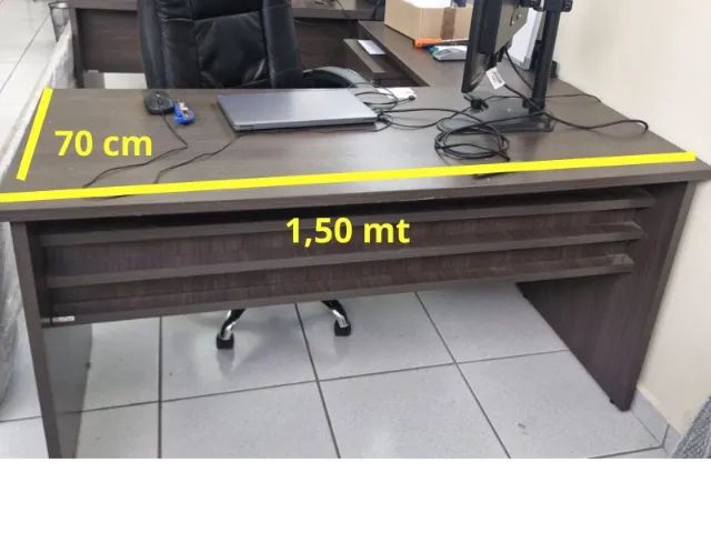Mesa escritório em L em MDF - Foto 5