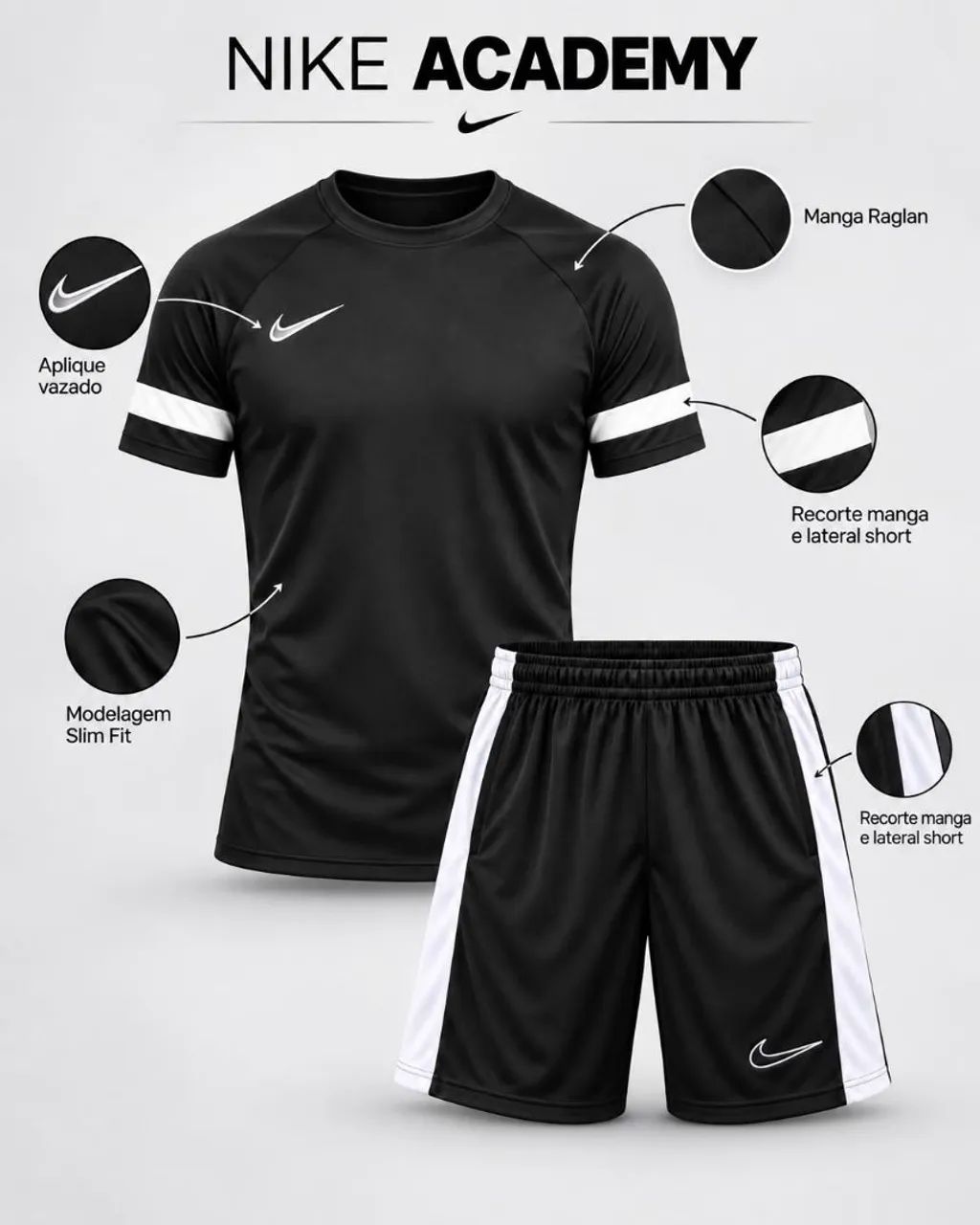 kit dry fit nike do p ao gg - Foto 4