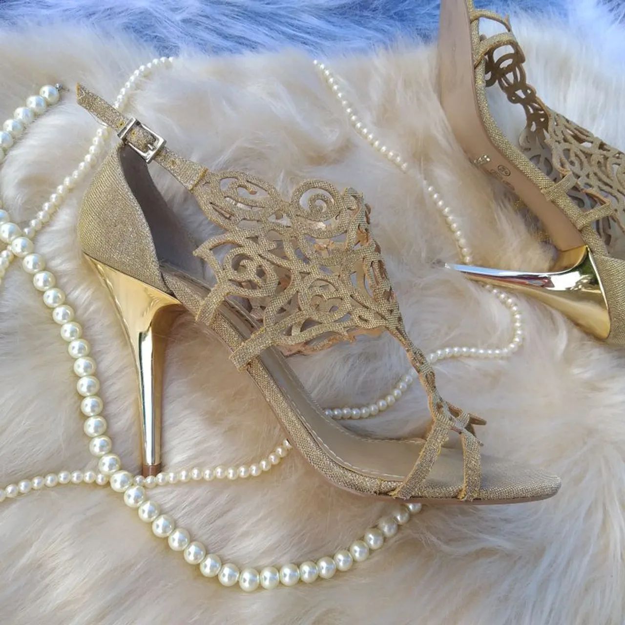 Sapato de festa dourado  - Foto 3