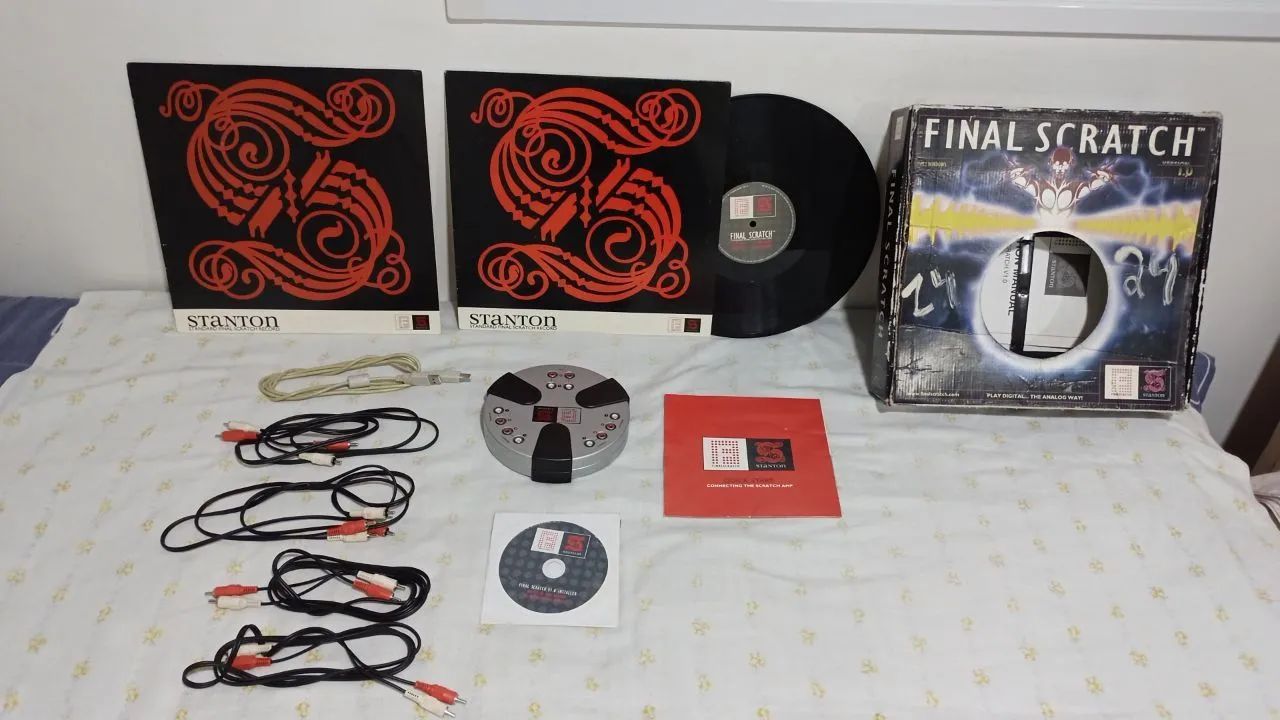 Final Scratch Stanton 1.0 - Digital Vinyl System (DVS) + Discos - Novo Tudo Funcionando 