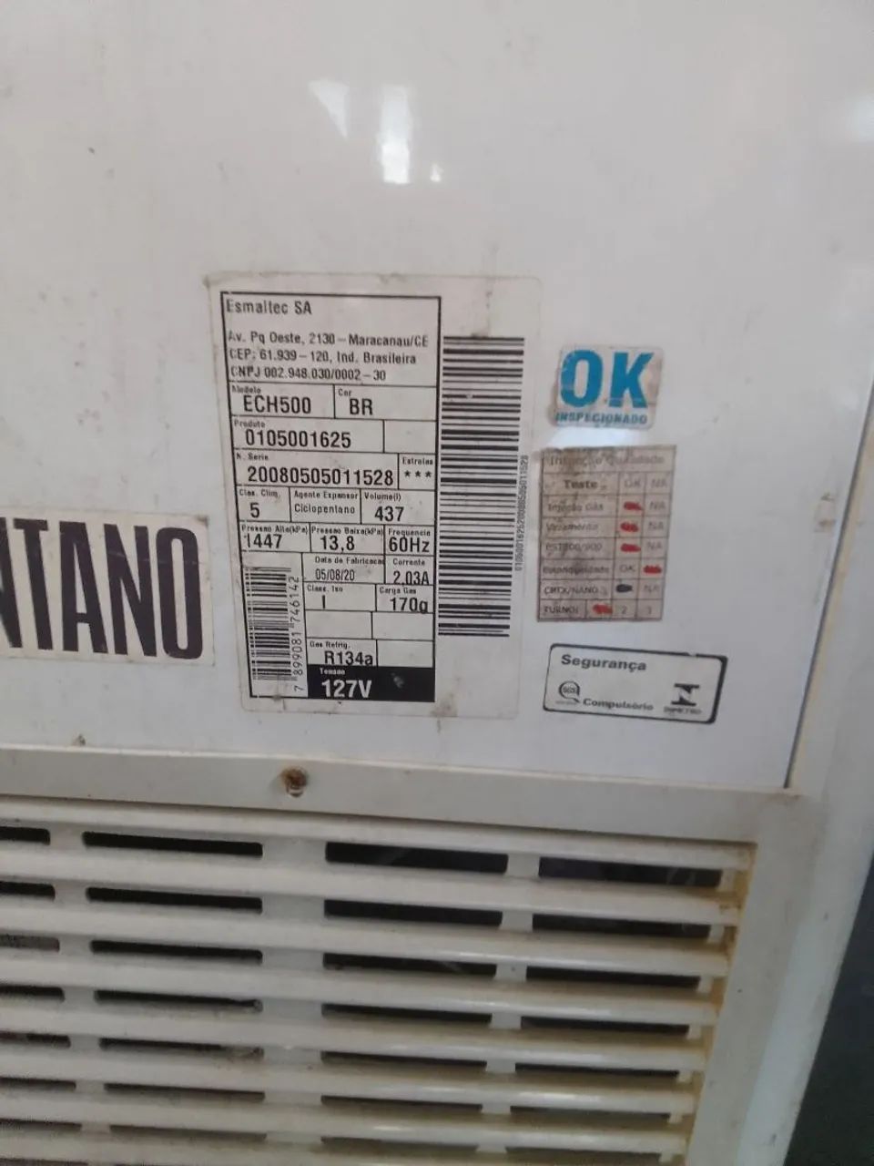 Freezer Esmaltec
