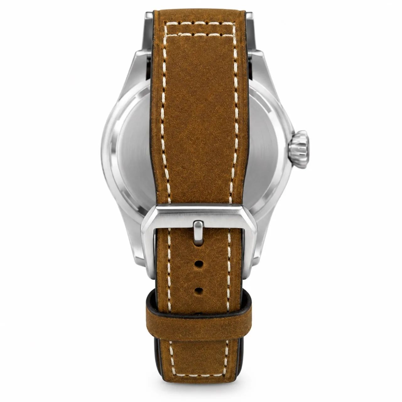 Relógio Masculino CORGEUT Aviador com Pulseira de Couro Marrom - Foto 4
