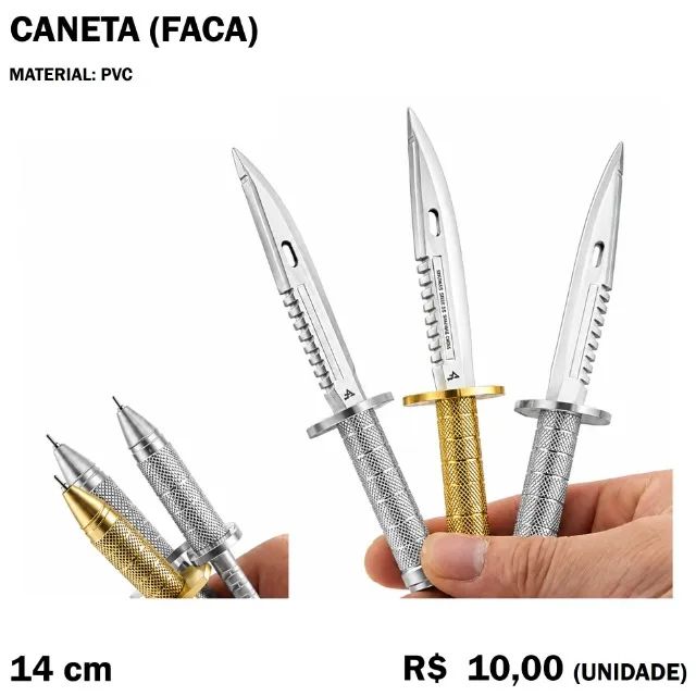 Caneta Faca (Material: Plástico)