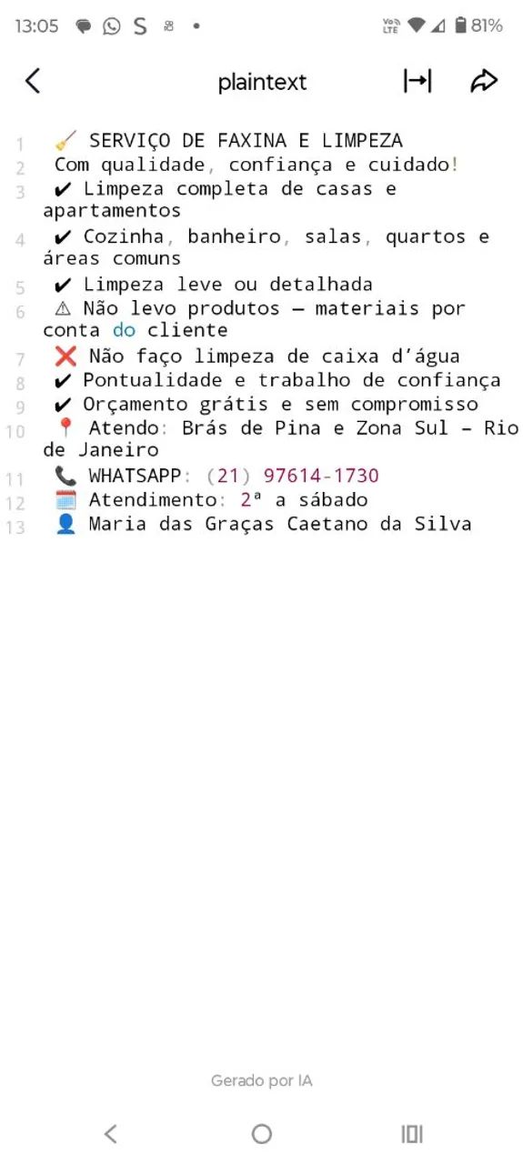 Faxineira