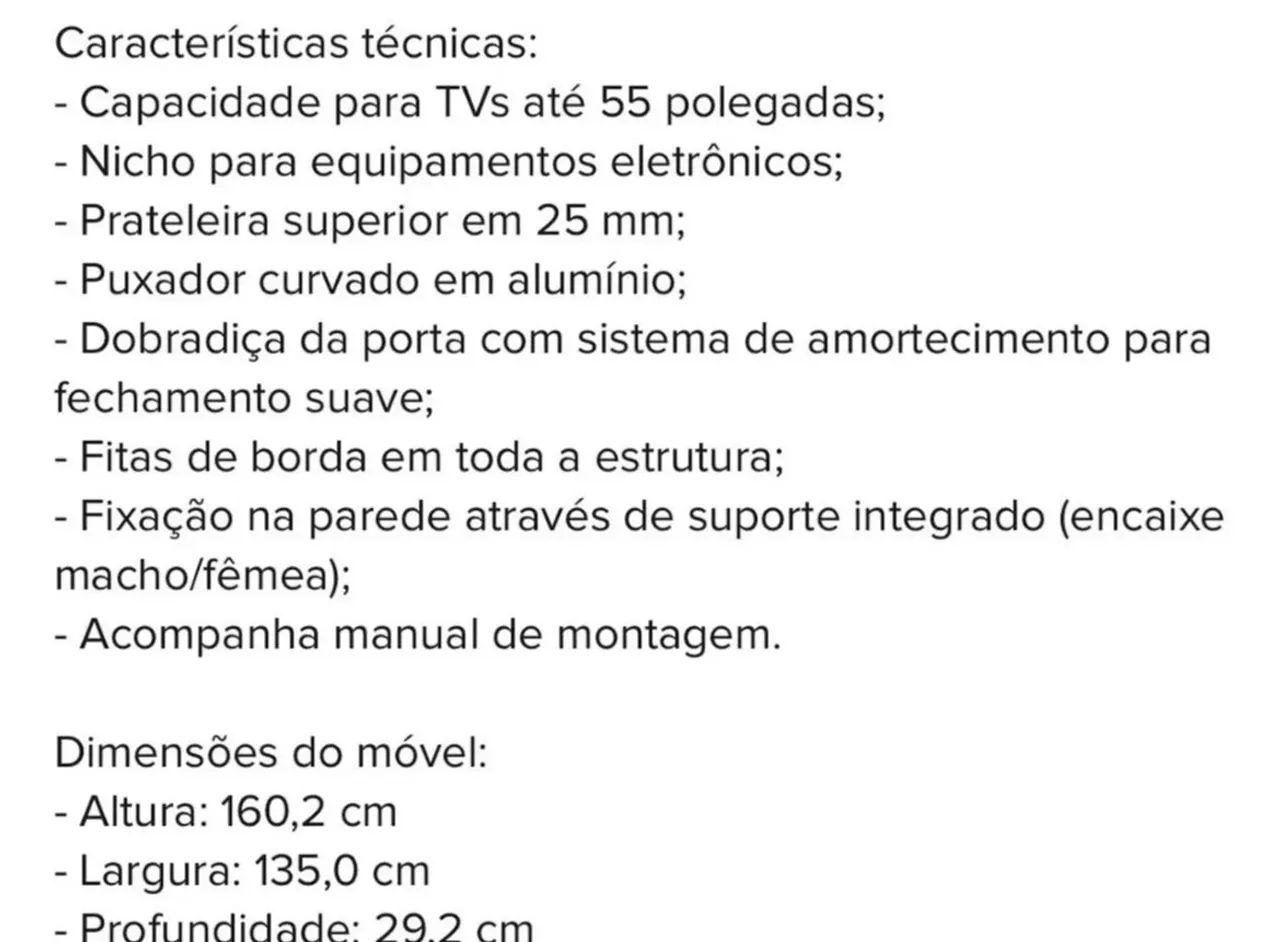 Painel TV até 55 polegadas - na caixa, novo! - Foto 2
