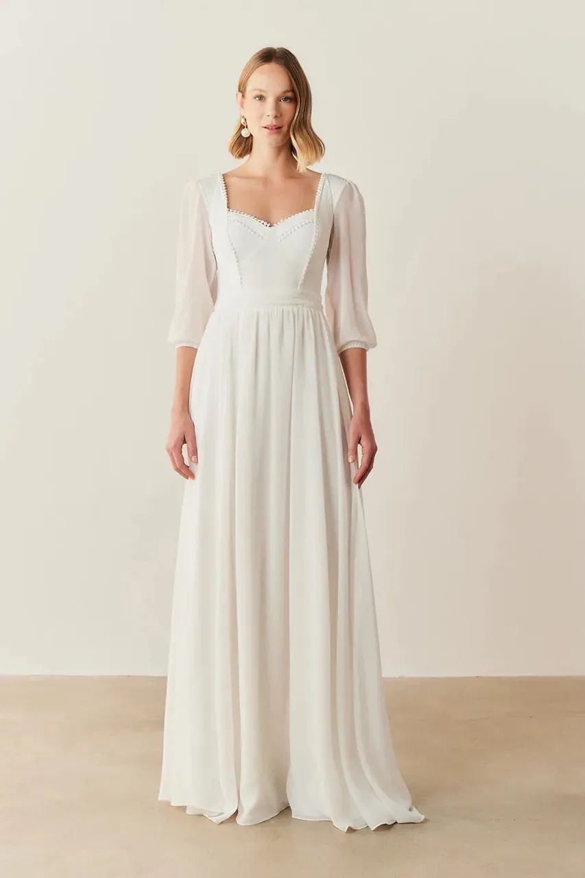 Vestido Off White Noiva - Foto 2