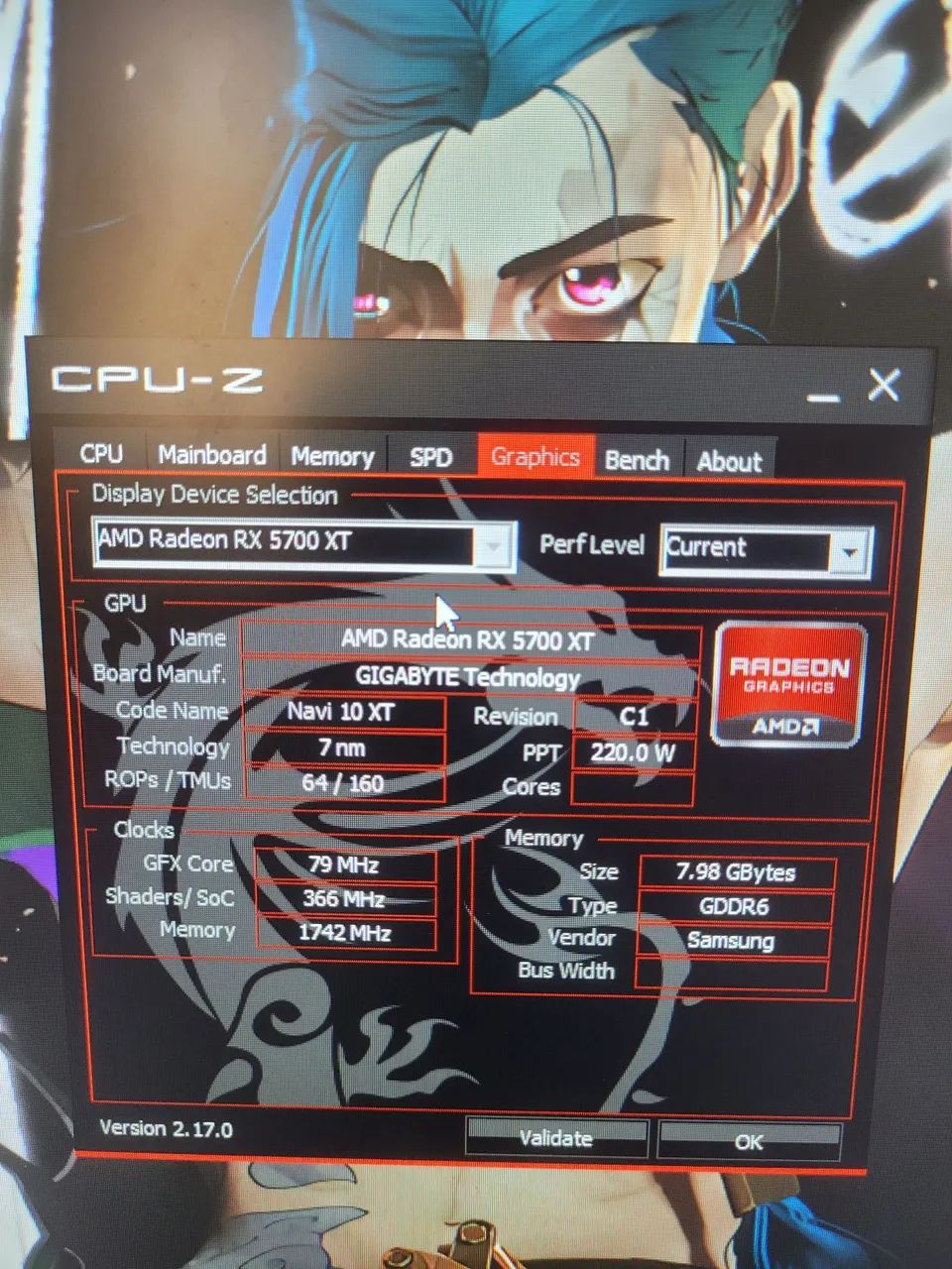 Placa de video RX 5700XT 8GB VRAM