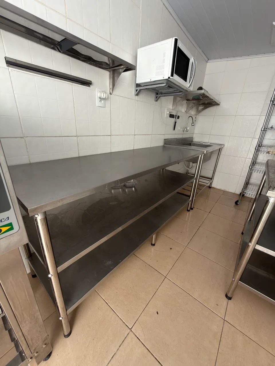 Bancada aço inox IGASOL - 1,90x60x90x88 -
