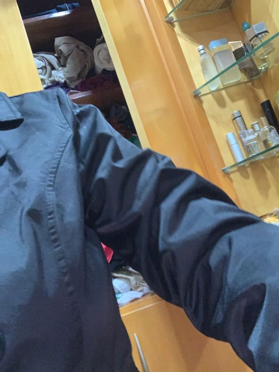 Casaco preto com transpasse e forrado  - Foto 3