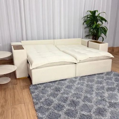 Sofá Retrátil Reclinável Gabriela 2,30m Entrega Rápida - Foto 3