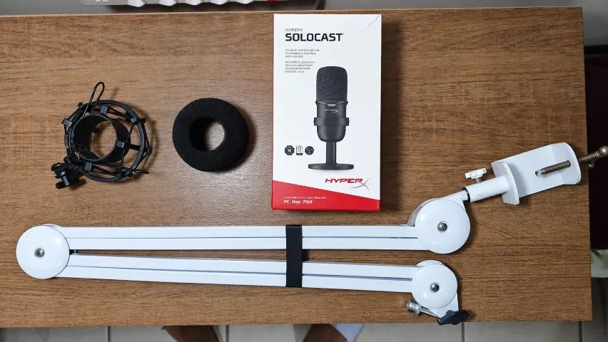 Microfone HyperX SoloCast USB + Braço Articulado + Espuma - Foto 2