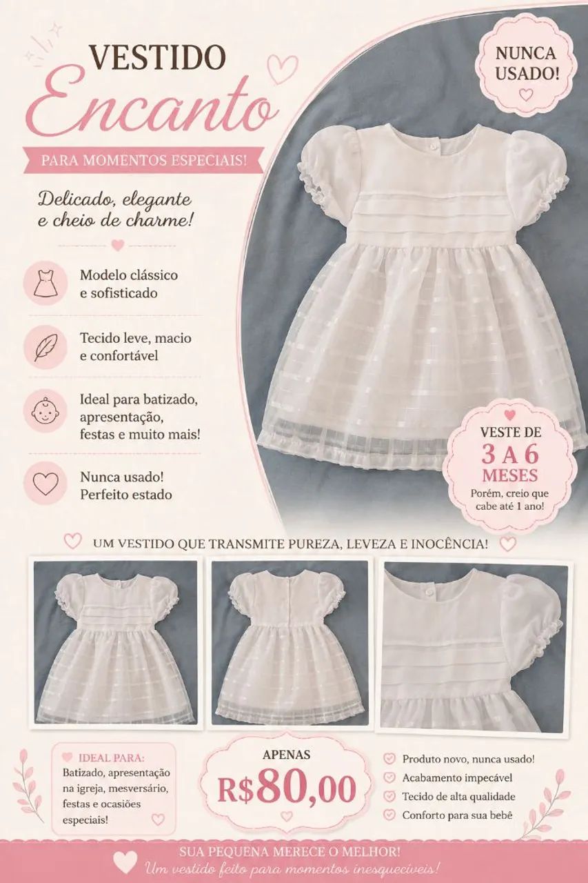 Vestido infantil novo 