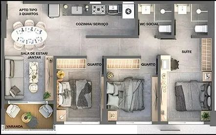Nexus Residence no Catolé | 3 Quartos + Rooftop Exclusivo (Repasse | Aceito Permuta - Foto 3
