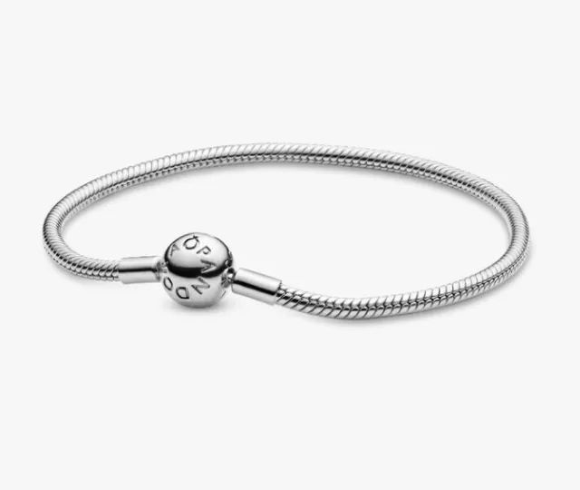 Pulseira pandora Moments Snake Link prata de lei original  - Foto 2